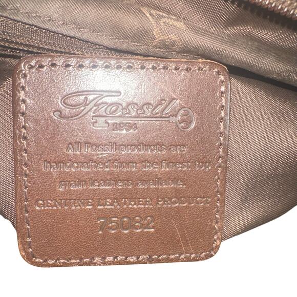 Vintage Fossil Brown Leather Crossbody Bag Wallet Organizer 75082 90s Y2K - Picture 7 of 14